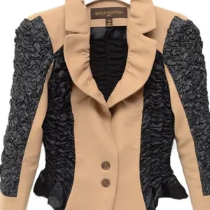 Pre-owned Louis Vuitton Beige Wool Smock Jacket