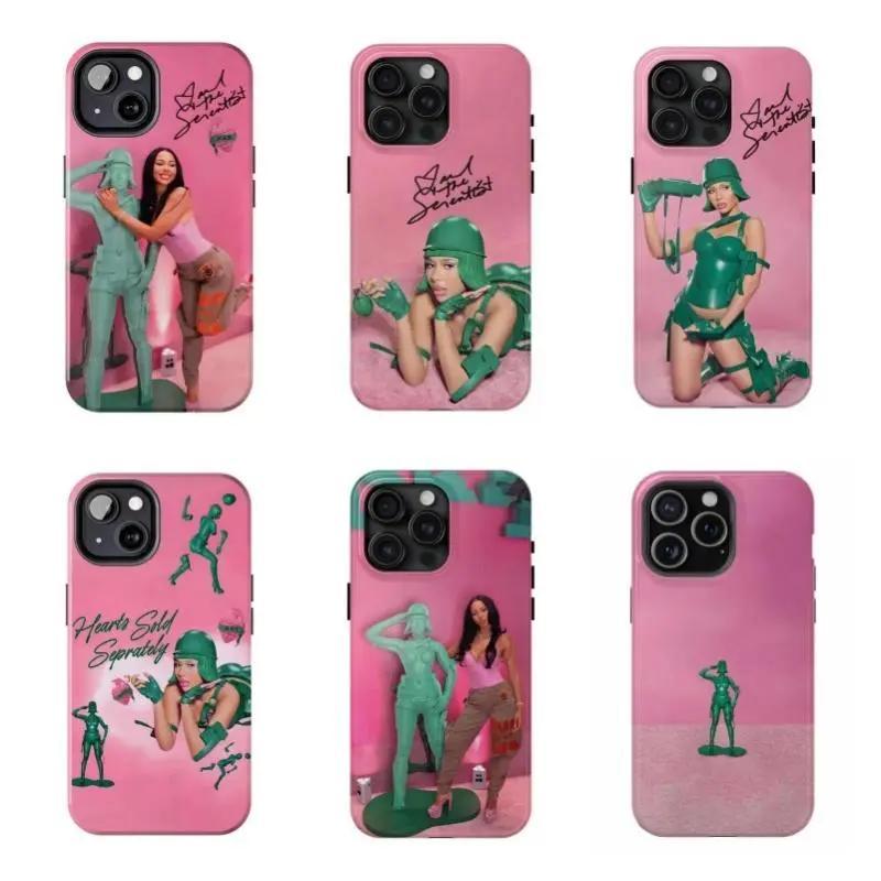 K-Kar0l G Heart Sólid0 S0rpresas Phone Case Y2K Pink Green Toy Soldier Phone Case  Compatible for iPhone 17 16 15 14 13 12 and for Samsung S23-S25 Perfect Gift For Fashionable Music Enthusiast