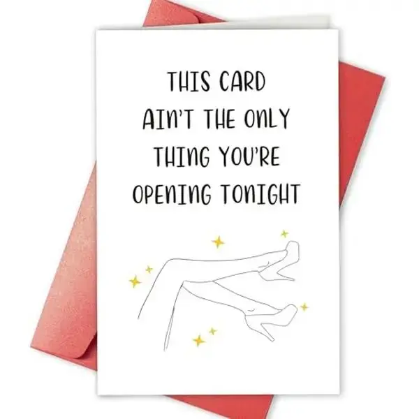 Funny Rude Anniversary Card for Him or Her, Adult Humor Anniversary Greeting Card, Raunchy Valentine’s Day Card, Spicy Romantic Gift for Partner, Includes Envelope