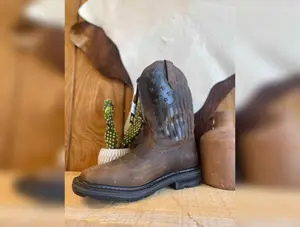 Ariat Men's Sierra Shock Shield Western Boot in Patriotic Brown