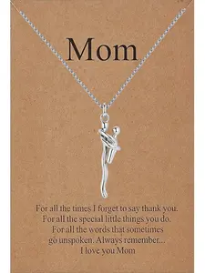 The gift from the son to his mother, a parent-child embrace pendant necklace, an embrace pendant necklace, mother's jewelry necklace, Mother's Day gift