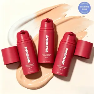 Smooche Color Changing Foundation - Skin Tone Adapting Liquid Foundation for Women, Self Adjusting Natural Finish, Blurs Imperfections & Fine Lines, SPF 15, All Skin Types, 1.01 Fl Oz