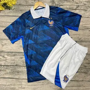 France National Team Soccer Kit WC 2026, Match Style Football Jersey Set, Breathable Polyester Sports Uniform