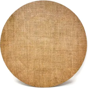 Faux Burlap Charger Plates 13 Inch Round Set of 24 Disposable Chargers Rustic Burlap Look Heavyweight Cardboard Party Wedding Decor