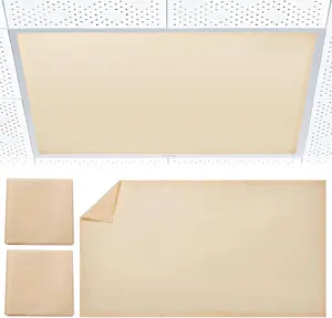 2pcs Fluorescent Light Covers - Light Covers for Ceiling Lights Classroom, Magnetic Light Filters for Office, Hospitals, Home 4 x 2 Feet (warm yellow)