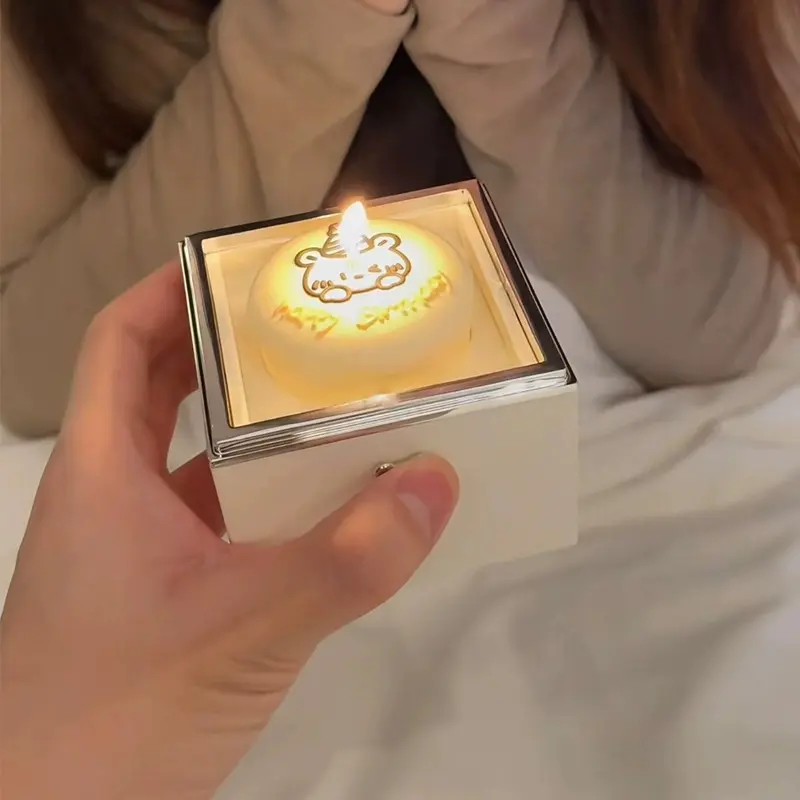 Mother's Day gift New Rednote Bear Flip Ring Box Valentine Birthday Mini Cake for mother Gift Surprise Boxes Packaging Box Surprise