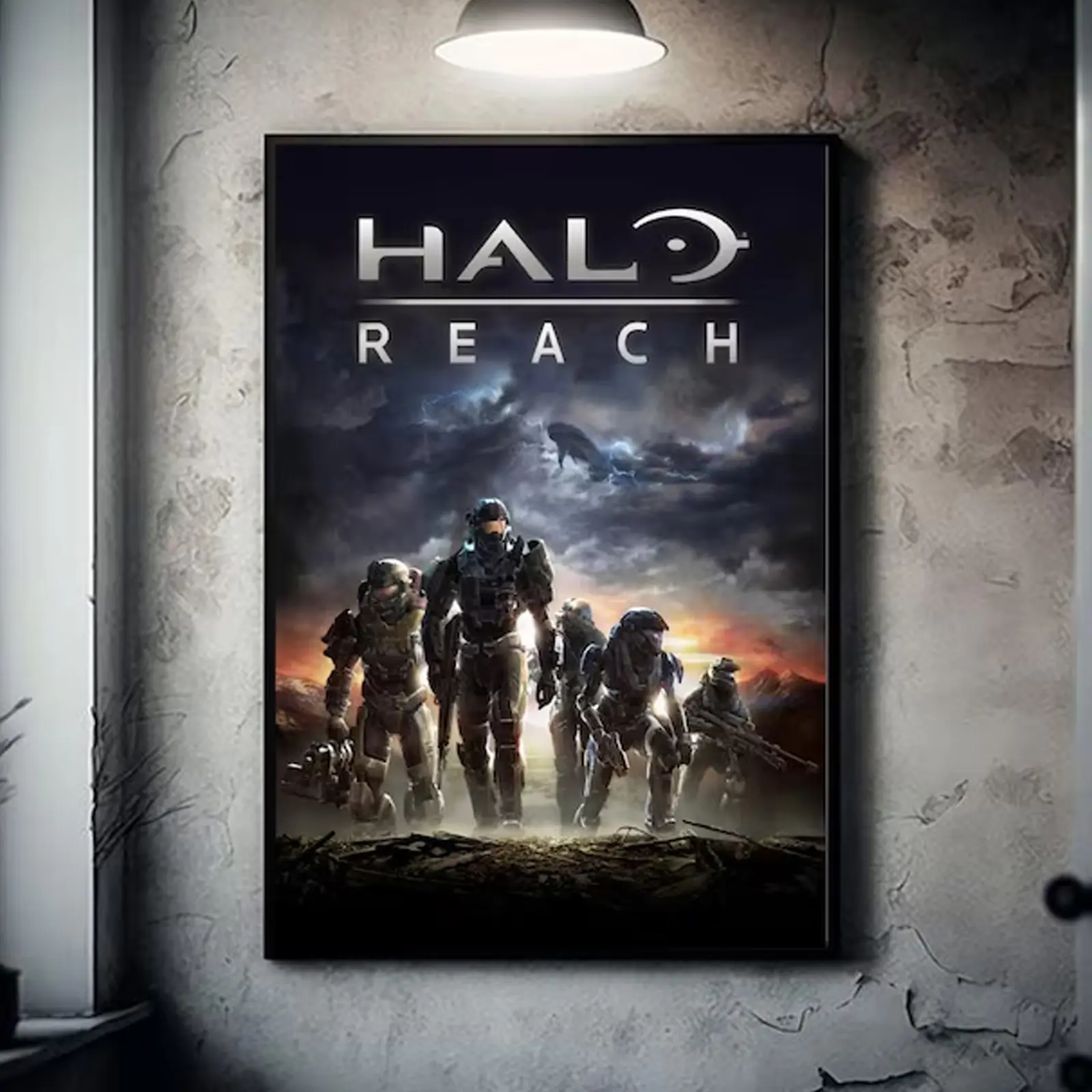 Halo Poster Master Chief Video Games Premium Wall Art Poster Unframed HD Print Home Office Decor Unique Trendy Gift