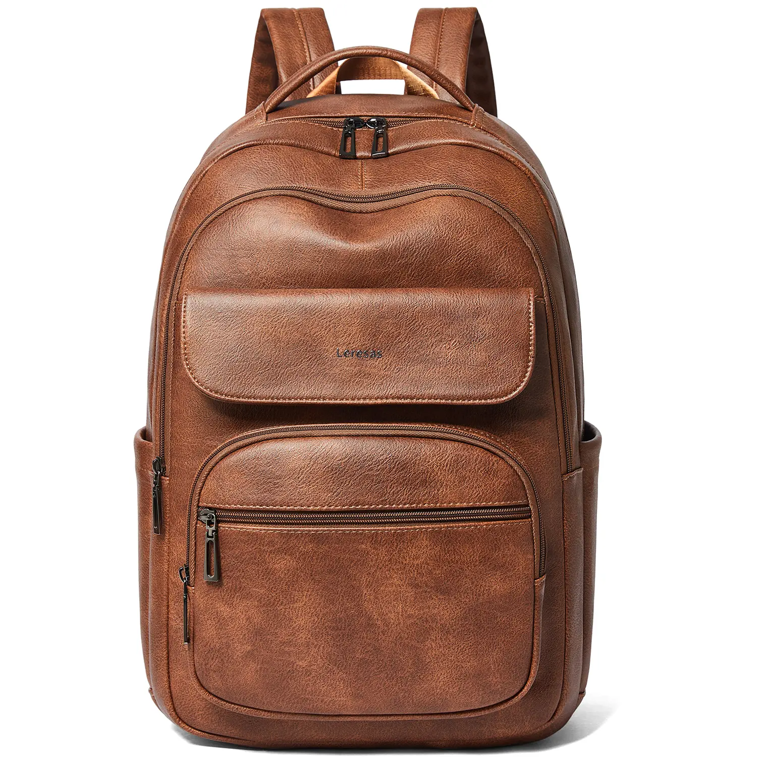 Vegan Leather Backpack Purse for Work College Laptop Bag Greene Vegan Soft Leather Backpack Leather Purse For Work  main image 2