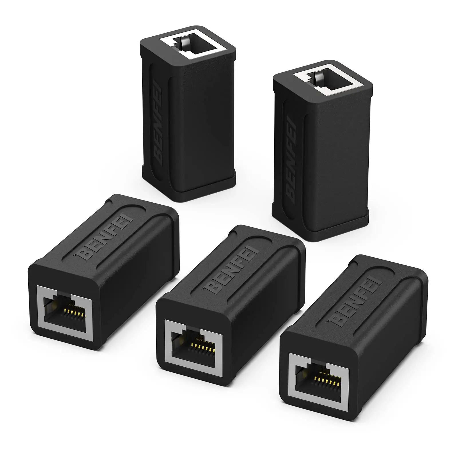 BENFEI RJ45 Inline Coupler, 5 Pack Cat7 Cat6 Cat5e Ethernet Coupler Female to Female BENFEI RJ45 Inline Coupler, 5 Pack Cat7 Cat6 Cat5e Ethernet Coupler Female to Female