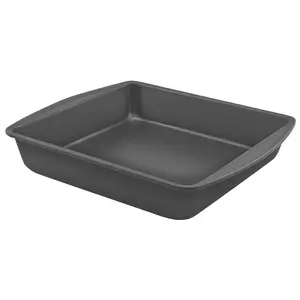 (2-Pack) Nonstick Square Cake and Brownie Pans – 9" x 9" x 2", Gray