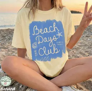 [Sale Up To 50%] Beach Summer Comfort Colors Shirt, Beach Days Club, Cute Beach Apparel, Beachy Tee, Travel Shirt for Women, Summer Clothes, Sea Lovers Shirt, Ocean Shirt, Graphic Streetwear T-shirt