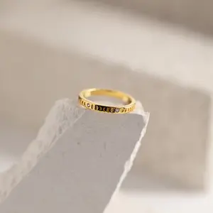 Augustine Moon Phase Ring by Caitlyn Minimalist - Celestial Diamond Ring - Dainty Stackable Boho Ring - Gold Jewelry - Daughter Gift