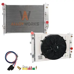 Alloyworks EXTREME COOLING4 Row Radiator Shroud Fan For 2003-2013 Chevy Corvette SSR 6.0L 6.2L 7.0L 5.3L-120W