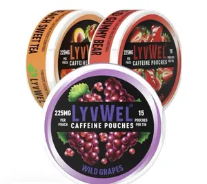 Caffeine Pouches 225mg - 3 pack - Wild Grapes, Peach Sweet Tea and Strawberry energy new Beverage Flavor drink Flavored Pouch Variety