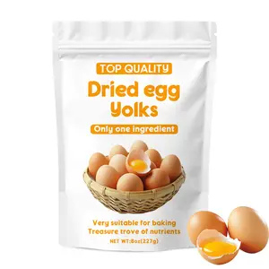 Wacacee dry egg yolk powder, 8 oz (227 g), rich in high protein, gluten-free baking, fresh pasteurized egg white powder, single ingredient, no additives, soy-free, lightweight and long-lasting storage, made from fresh eggs, ideal for baking, cooking, brea