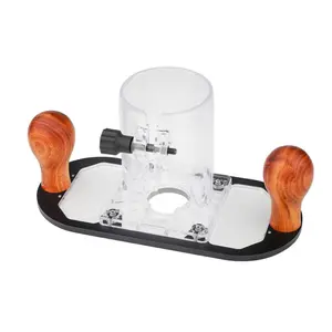 Wood Router Base for Edge Guide, Woodworking Trimming Machine Milling Groove Flip Engraving Trimming Opening Milling Base, Power Tool Accessories
