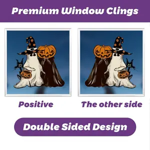 BVB 102 Pcs Halloween Window Clings Stickers for Decorations 8x12 Inch Festive Designs Easy Application Removable Reusable for All Ages