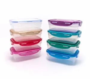 LocknLock Set of 8 Multi Color Nesting Rectangle Storage Set LocknLock Set of 8 Multi Color Nesting Rectangle Storage Set