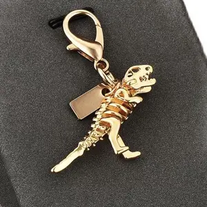 Mini Rexy Dino Bag Charm Zipper Pull Keychain for Bags, Purses & More!
