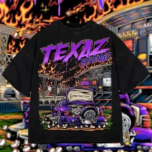 The Fire Right On Time  Cool Texas Washed T-Shirt For Men, Graphic Vintage Acid Wash Heavy Cotton Tee, Streetwear Football Oversized Cowboys Texas Mexican Fans, Made In US