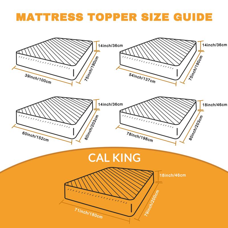 WeCharmer Mattress Pad Protector（350GSM & 500GSM）– Quilted Fitted Cooling Breathable Soft & Fluffy Mattress Topper Cover with 8-21” Deep Pocket – Comfortable Bedding Mattress Protector for Cooler Sleeping