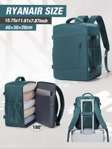 Ryanair Travel Backpack 40x30x20cm, Under Seat Cabin Bag, Airline Approved Carry-On Backpack, Laptop Travel Backpack, 180° Opening Design, Casual Daily Use Shoulder Bag, TSA Overnight Bags, Personal Item Backpack