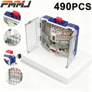 PMMJ 490Pcs Rotary Tool Accessory Set, Heavy-Duty Long-Lasting Bits for Cutting, Grinding, Drilling, Carving and Engraving. Perfect for home projects, daily maintenance and hardware repairs. Excellent holiday gift choice for DIY lovers.