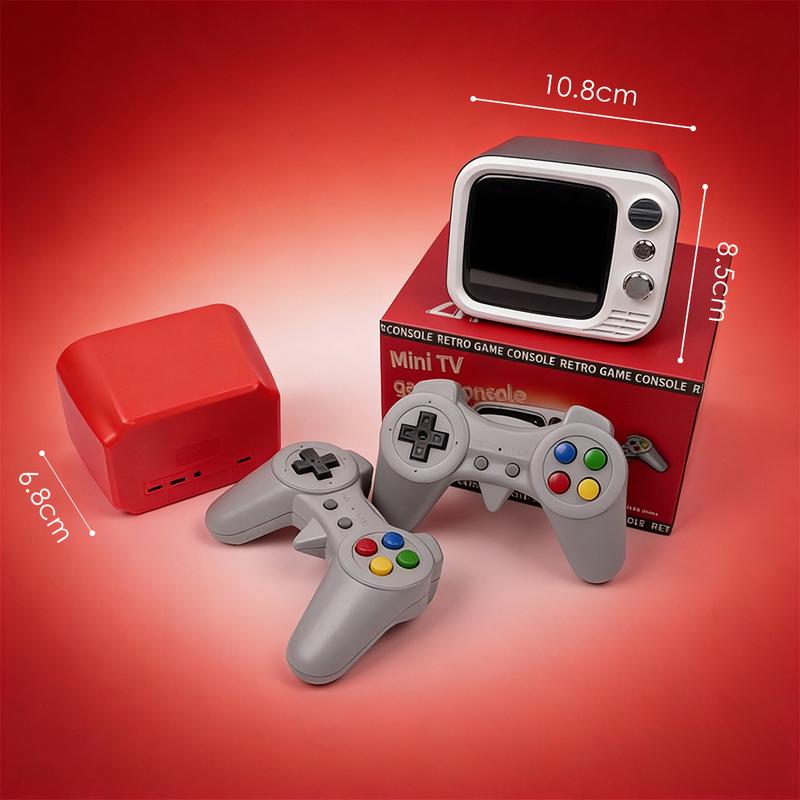 H7 Retro Game Console, 740 Classic Games, Mini TV Style with 3.5 Inch IPS Screen, Dual Wireless Controllers,​​ AV HDMI Output, for Holiday Birthday Gift