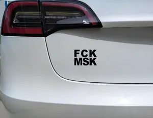 FCK MSK Elon Tesla Car Decal Sticker