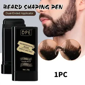 Three-Color Hair Dye Stick, Long-Lasting Waterproof Formula for Quick Touch-Ups, Easy-to-Clean Rotating Applicator, Natural Look Beard Hair Dye