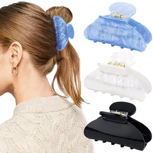 Hair Claw Clips for Women  Marbled Hair Clips for Thick Thin Hair Emi Cute Hair Accessories Preppy Teen Girl Gifts Trendy Stuff Black White Blue