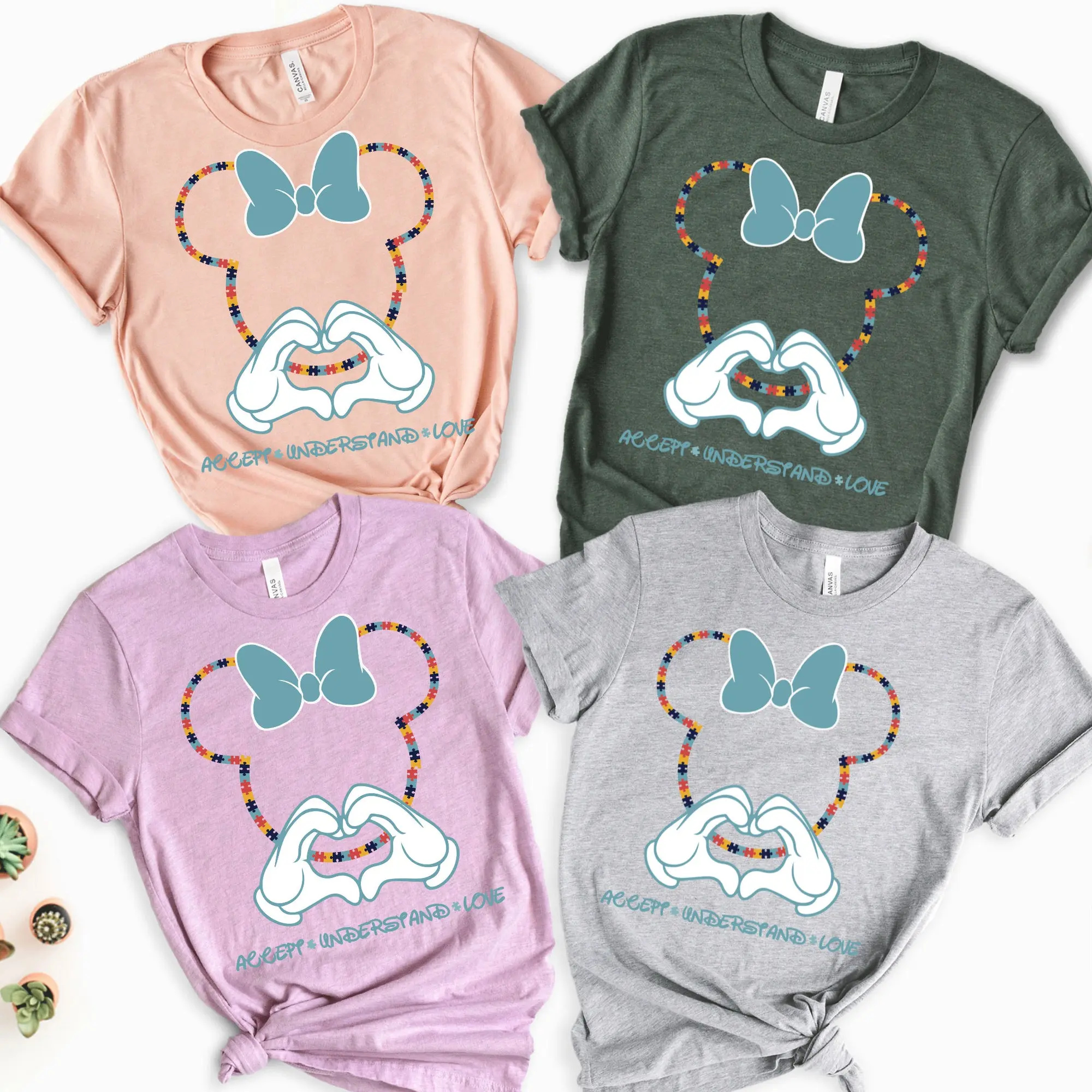 Minnie Mouse Autism Shirt, Autism Awareness Shirt, Mouse Autism Shirt, Accept Understand Love Shirt, WDW Autism Shirt, Love Shirt