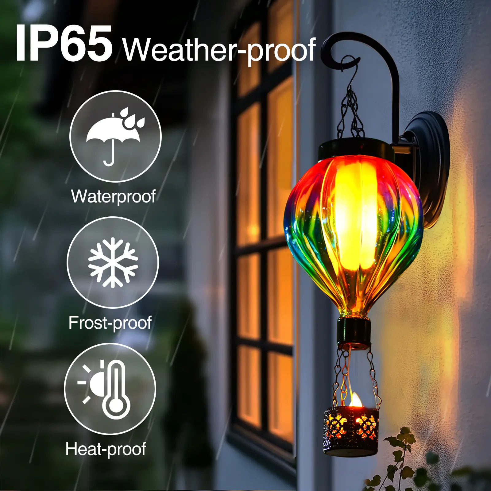 solar decorative light Hot Air Balloon Solar Lantern  solar wall light backyard solar light outdoor solar lantern Water Proof