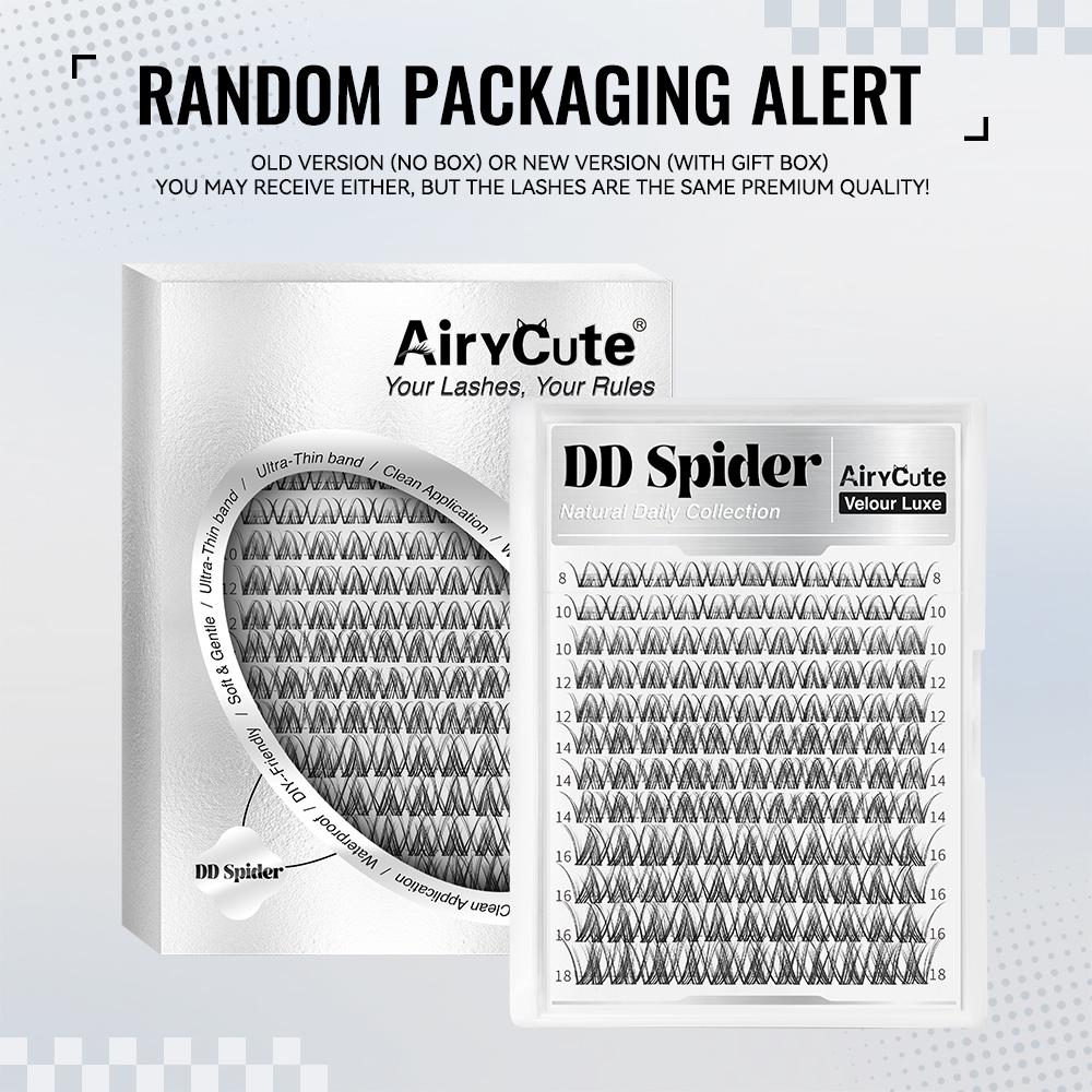 DD Spider, Sparkler, Fairy Wink | NEW AiryCute Upgraded Clusters 2.0 | Lashes with Manga Effect, Lightweight, Waterproof & Long-Lasting | Breeze Style| Fairy Style | Beginner-Friendly DIY Lashes for a Flawless Look | Viral & Must-Have Clusters