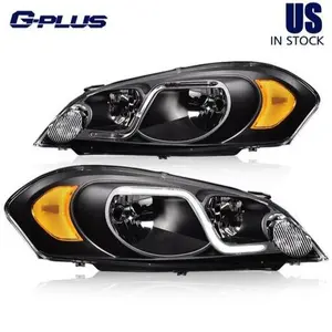 Fit For 2006-2013 Impala/2006-07 Monte Carlo Amber Reflector LED Headlights