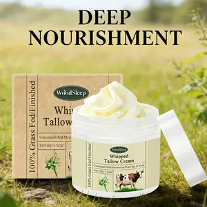 Whipped Tallow Face Cream, Deep Moisturizing Nourishing Lotion for Repair Damaged Skin, Even Skin Tone Improve Dryness Daily Skin Care for Face & Body