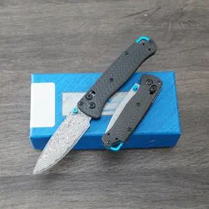 1pc 533/535 folding knife, carbon fiber handle, Damascus steel blade, high-quality fruit knife, pocket knife