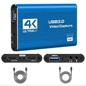 4K Video Capture Card 1080P USB3.0 OBS Recorder 4K60 Converter 30hz Support for Mic Live Capturer Recorder