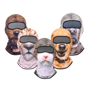 3D Ski Mask Balaclava Animal Ski Mask Breathable Ice Silk Cycling Face Cover for Sunscreen Protection Outdoor Skiing Music Festivals Lightweight Hiking Funny Mask
