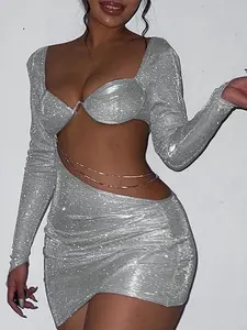 Sexy party dress Slim-fitting Plain Womenswear a-line