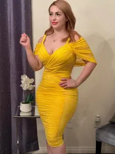 Dress Women yellow sexy