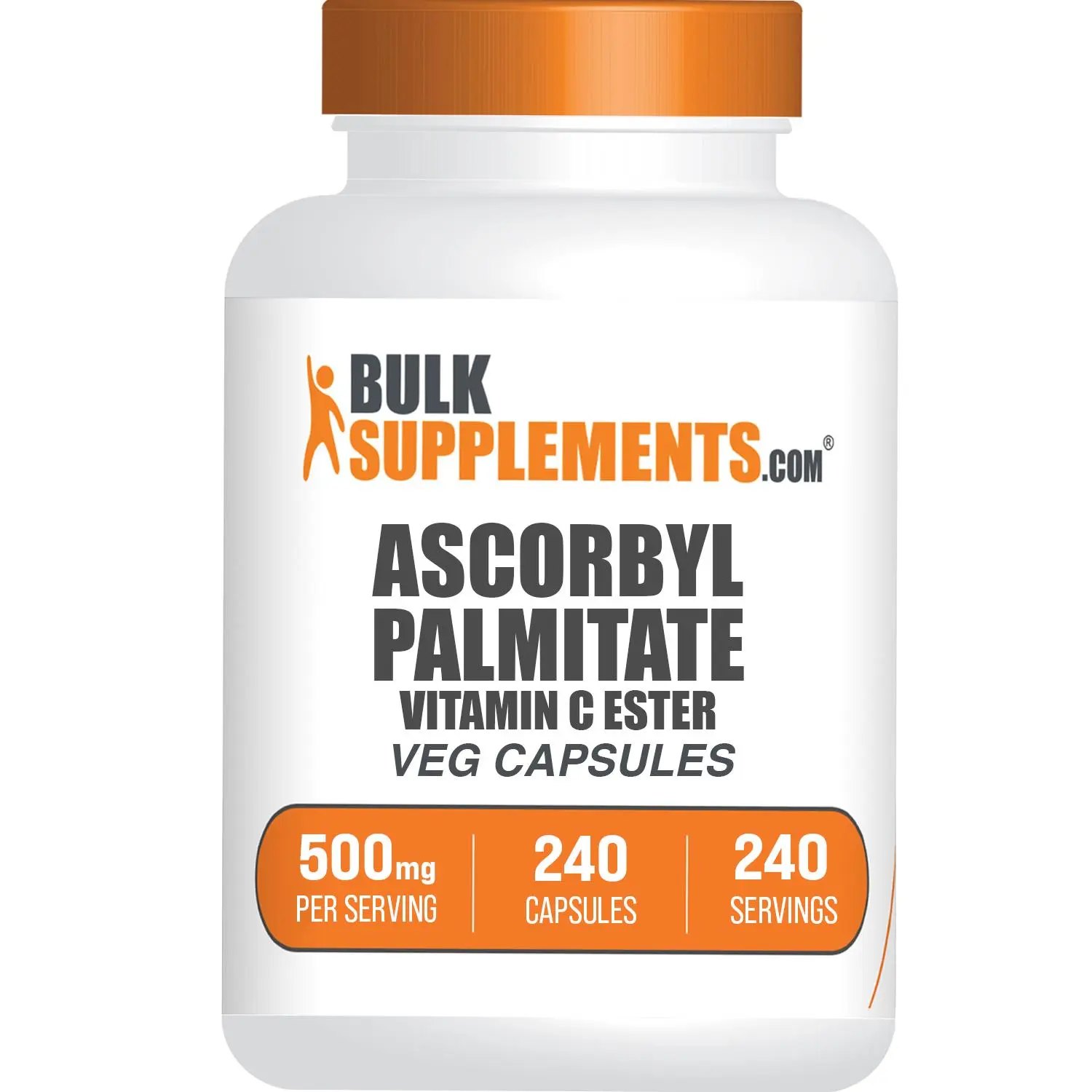 BulkSupplements - Ascorbyl Palmitate Vitamin C Ester Capsules - 240 Capsules - 500mg per Serving Antioxidant Healthcare