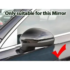 Glossy Black Look Rear View Mirror Wing Cover Cap LH RH For Mercedes Benz W177