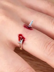 A Creative and Mischievous Halloween Nail Ring for Women, 'trick or Treat' Theme Vampire Accessories