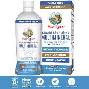MaryRuth's Liquid Nighttime Multimineral - NO Melatonin - Bedtime Routine - Magnesium - Calcium - Zinc - Sugar Free - Vegan - Gluten Free - 15.22 Fl Oz