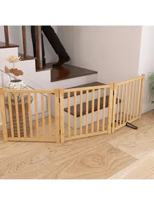 【Christmas Gift】3pcs36"H 60"W- Paint-Free Wooden Freestanding Dog Gates For The House,Doorways, Stairs,Wood Dog Fences Indoor Pet Gate,Step Over Fence
