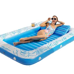 1 Person Inflatable Pool Bed for Adults PVC Inflatable Lounge Water Play Floating Bed Water Amusement