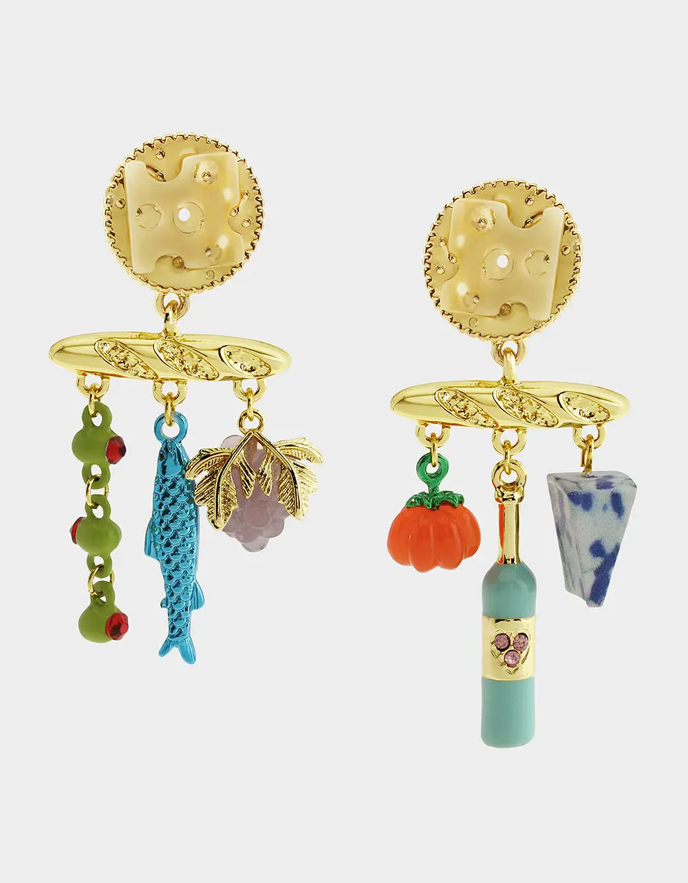 MISMATCH CHARCUTERIE DROP EARRINGS MULTI