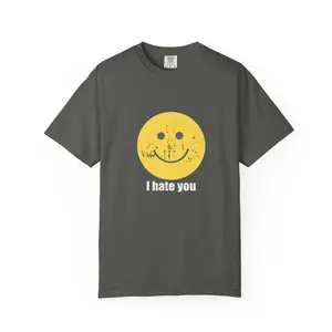 I Hate You Smiley Face Comfort Colors Shirts, Inspired Harry, Cute Bipolar T Shirt for Men Women, Sarcastic Meme Tee , Pop Culture Meme Gift