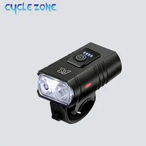 2-Pack T6 LED Bicycle Headlights Type-C Rechargeable MTB Road Bike Front Light, LED Tail Lights, Night Cycling Lighting Set, Bicycle Accessories